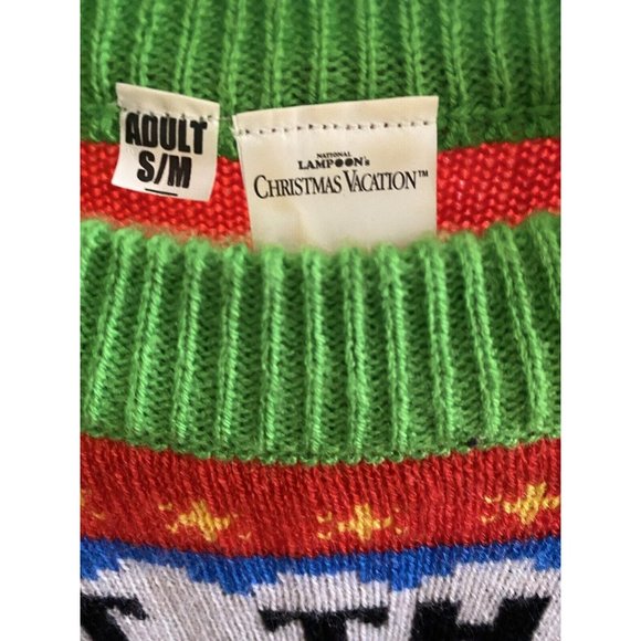 Vtg LAMPOON CHRISTMAS VACATION Ugly SWEATER That There’s An RV  S/M - Picture 5 of 6